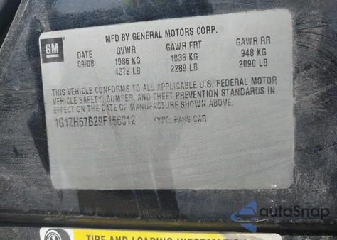 2009 Chevrolet Malibu Lt из США, поврежденный, VIN 1G1ZH57B29F166012